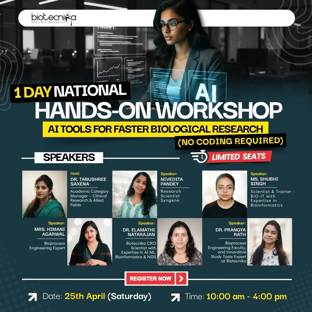 1 Day National Hands-On Workshop: AI Tools for Faster Biological Research (No Coding Required)