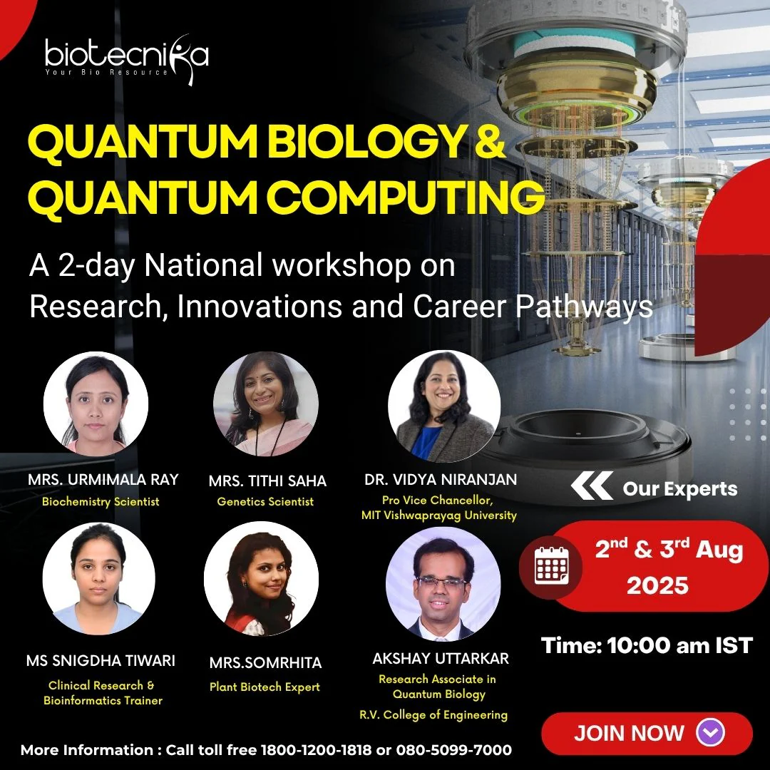 2 Day National Workshop on Quantum Biology and Quantum Computing - Research, innovations and career pathways