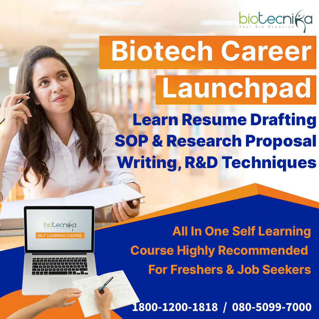 Biotech Career Launchpad Course: Learn Resume Drafting, SOP & Research Proposal Writing, R&D Techniques