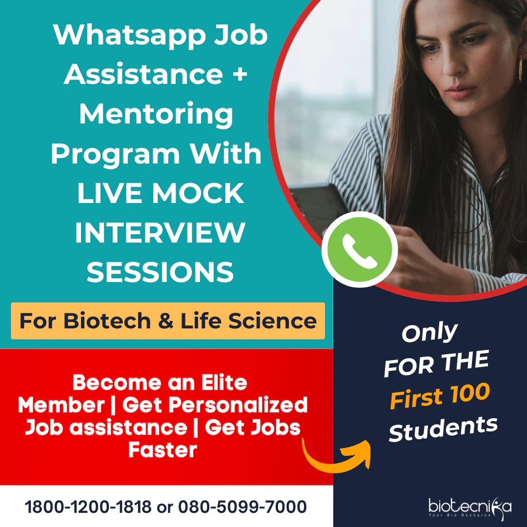 WhatsApp  Referral Job Assistance Program For Biotech & Life Science